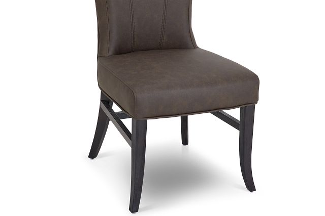 Lori Dark Brown Micro Side Chair (8)