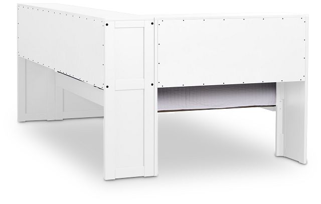 Charleston White Corner Bookcase Bed