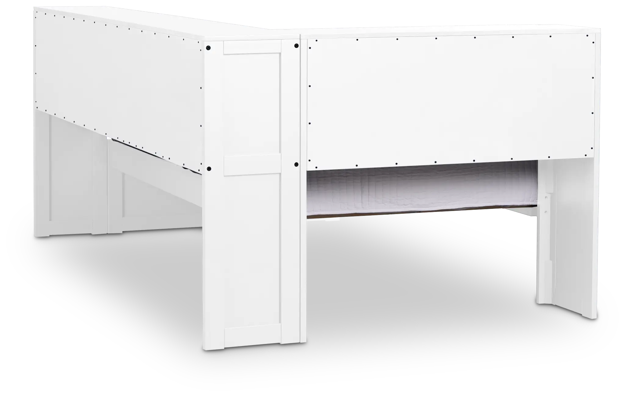 Charleston White Corner Bookcase Bed Charleston White Corner Bookcase Bed