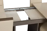 Sienna Two-tone Table & 4 Leather Chairs