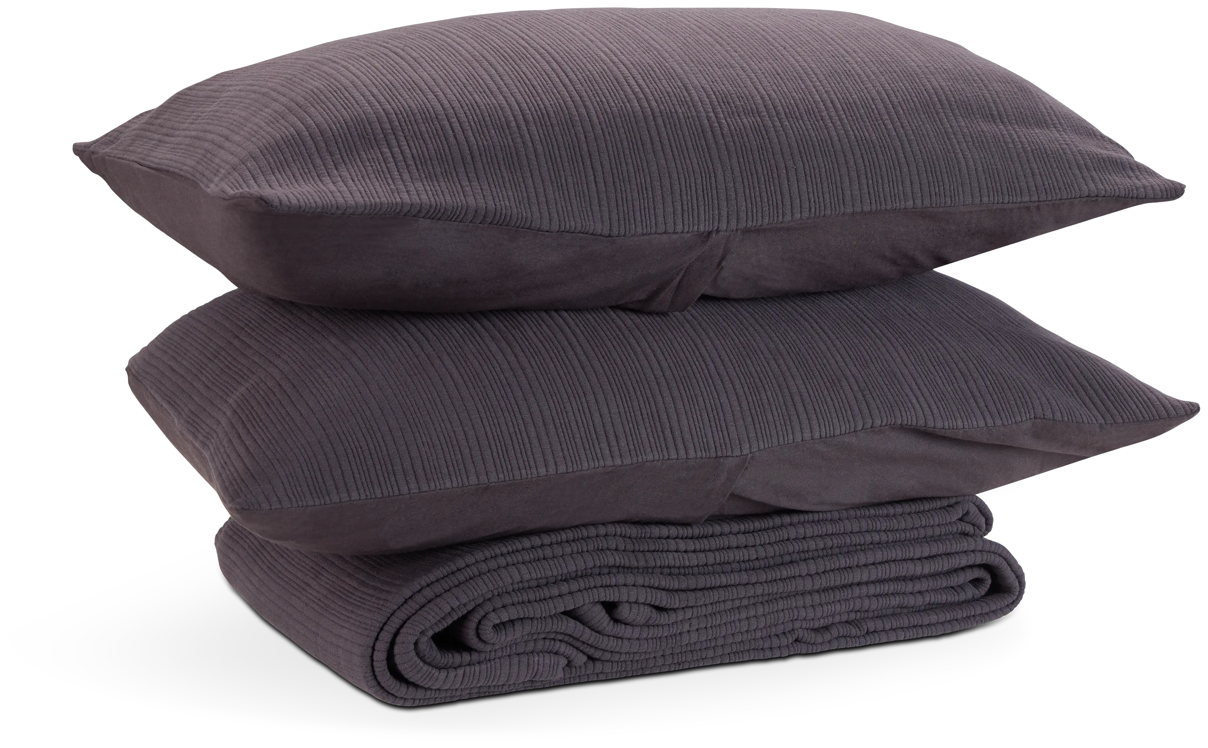 Vera Dark Gray Coverlet Set Vera Dark Gray Coverlet Set