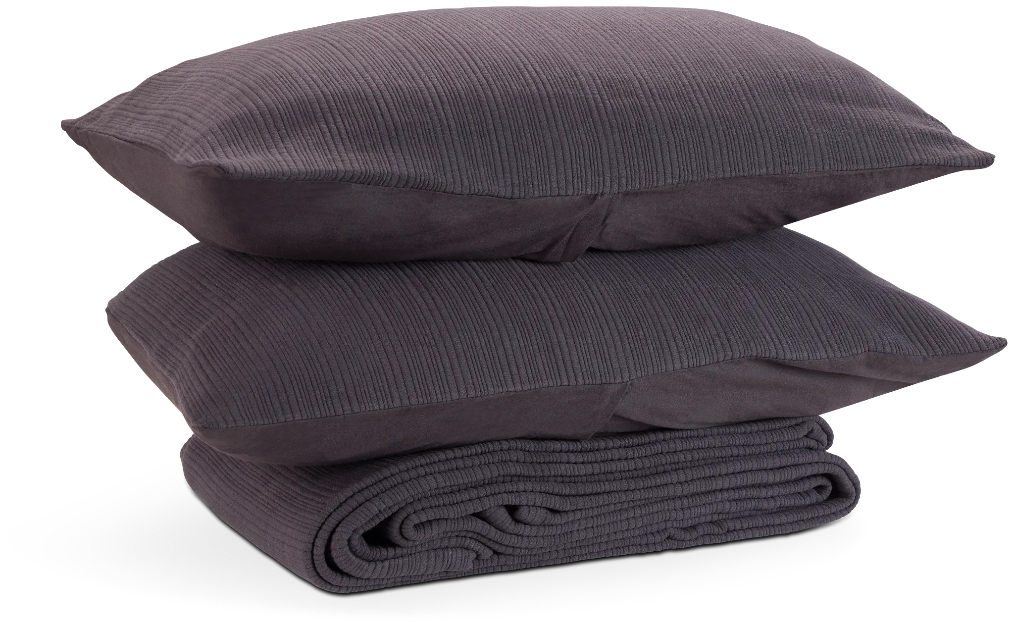 Vera Dark Gray Coverlet Set