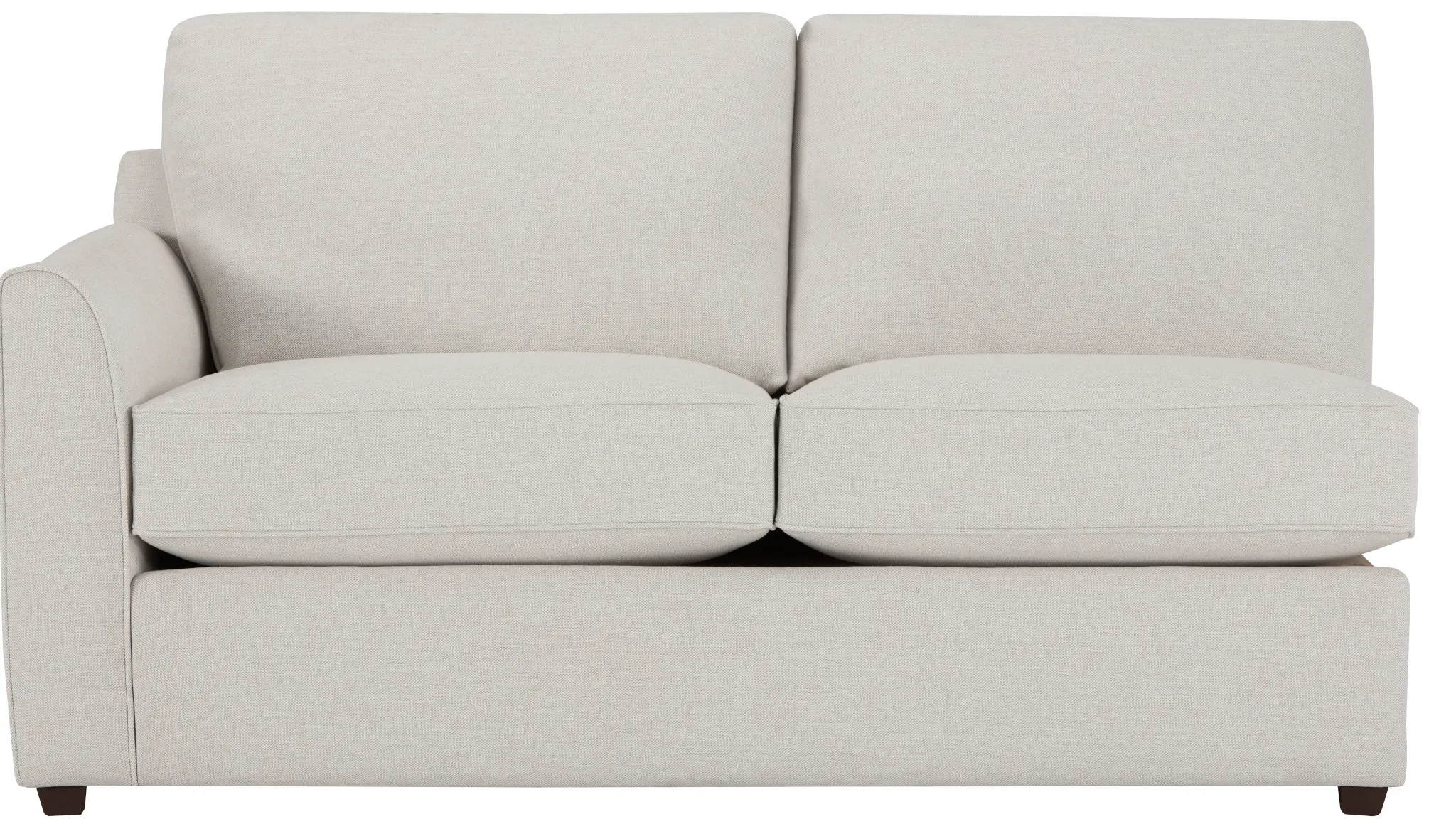 Asheville Light Taupe Cool Mfoam Two-arm Left Memory Foam Sleeper Sectional