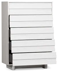 Everett White 5-drawer Chest
