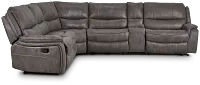 Dober Dark Gray Micro Medium Dual Manual 2-arm Sectional