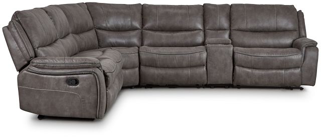 Dober Dark Gray Micro Medium Dual Manual 2-arm Sectional