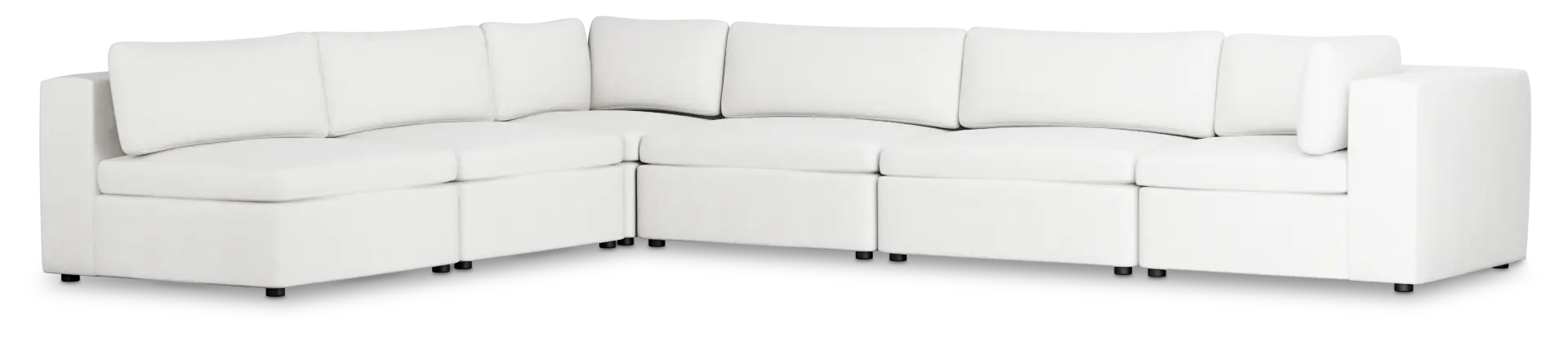 Destin Sutton White Fabric 6-piece Modular Sectional Destin Sutton White Fabric 6-piece Modular Sectional