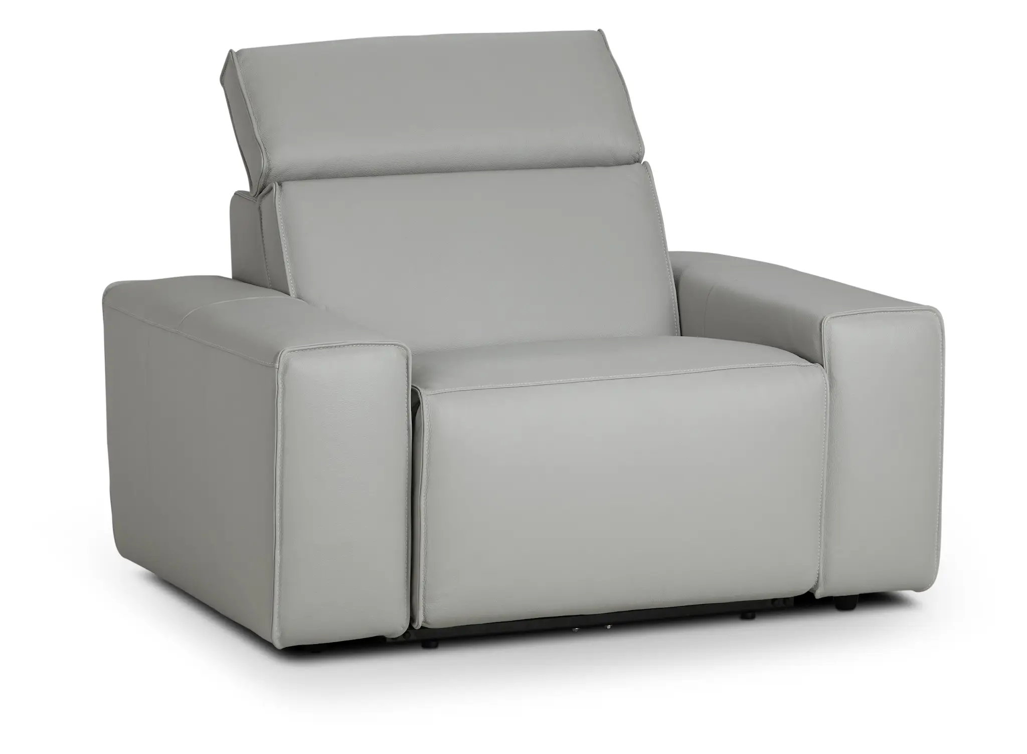 Carmelo Gray Leather Power Recliner Carmelo Gray Leather Power Recliner