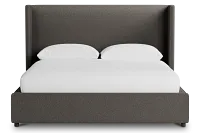 Captiva Elite Dark Gray 48" Upholstered Shelter Bed