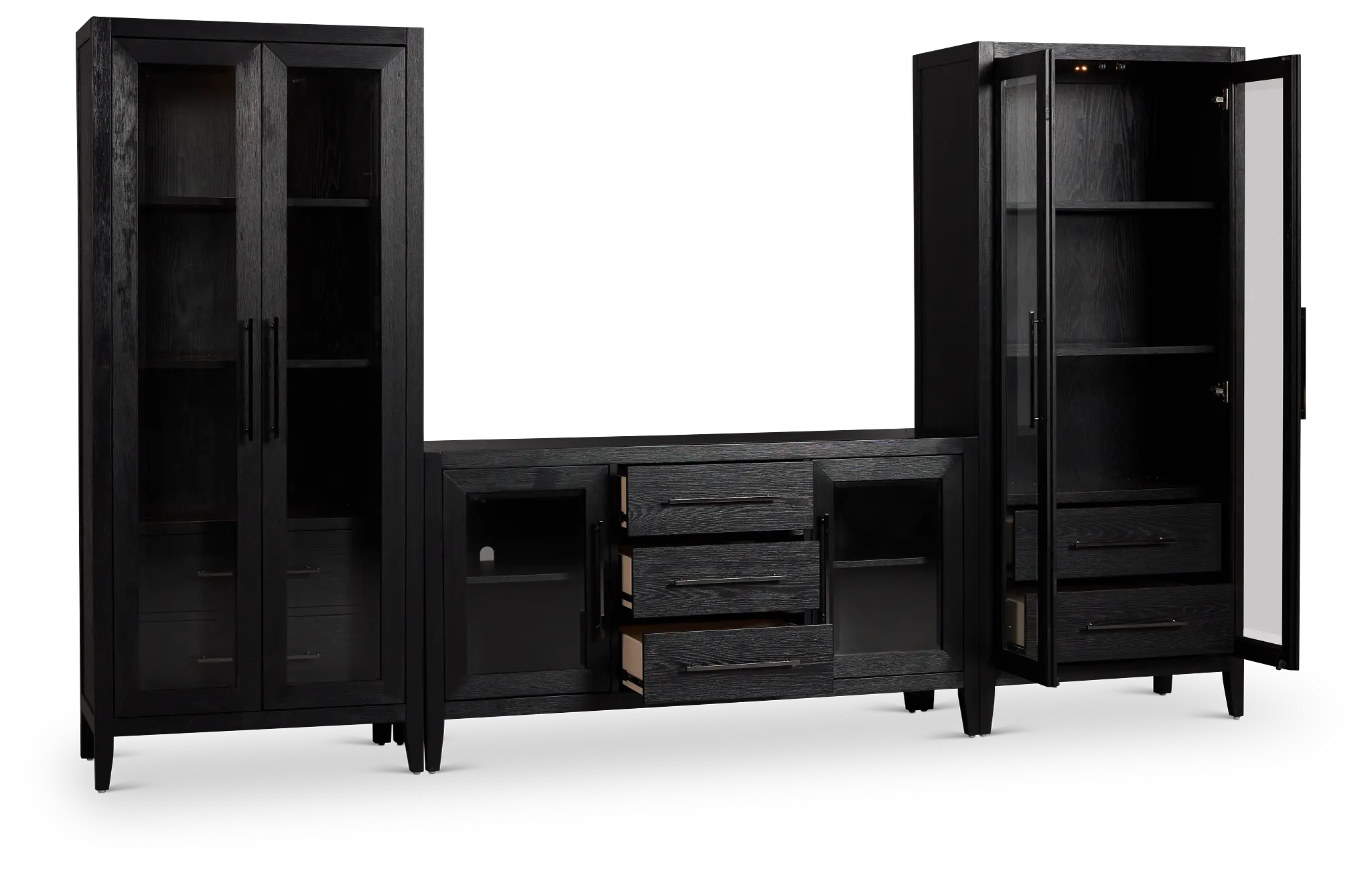 Alden Black 60" Entertainment Wall Alden Black 60" Entertainment Wall