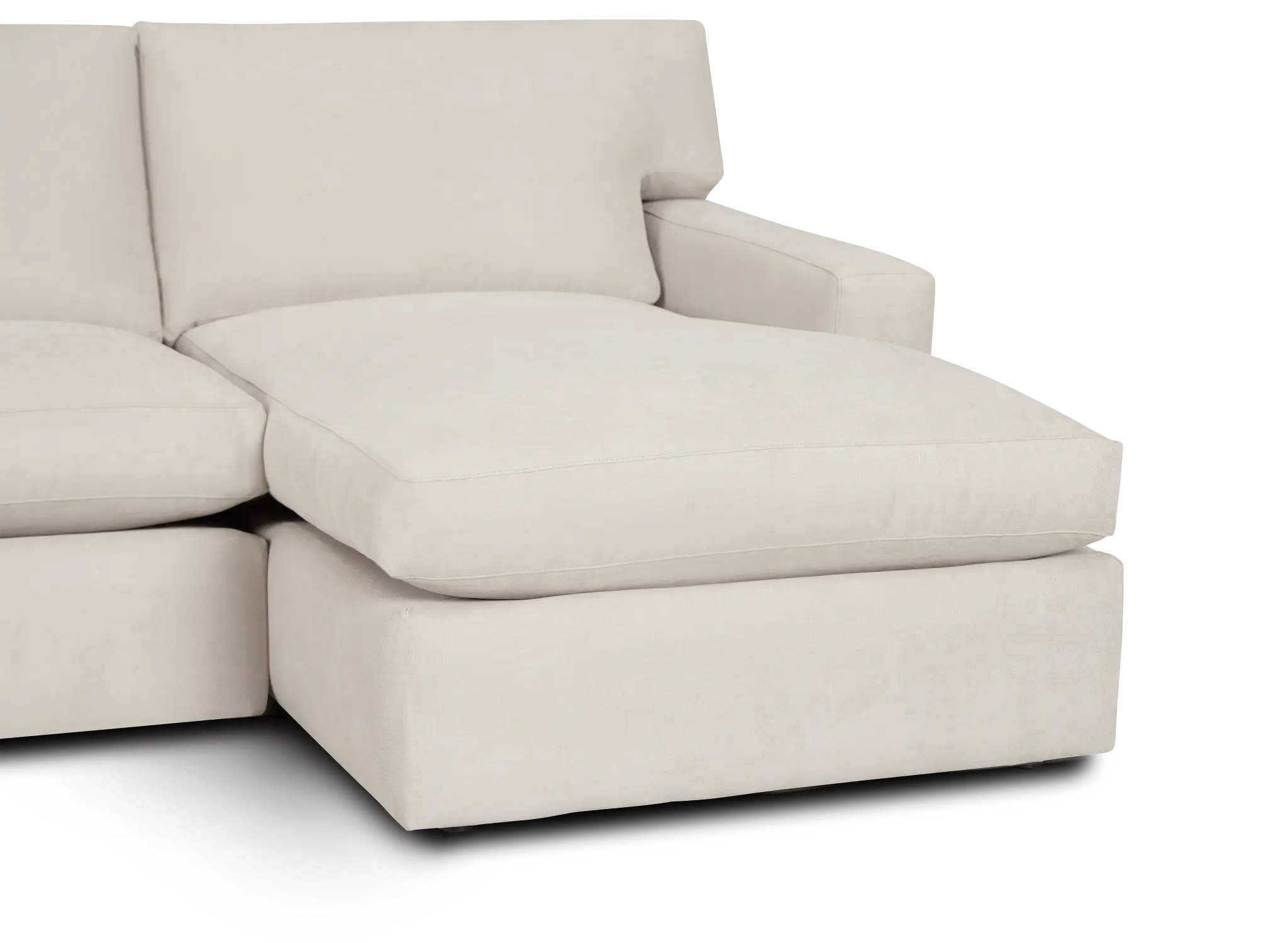 Hudson Beige Fabric Right Chaise Sectional Hudson Beige Fabric Right Chaise Sectional