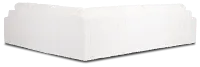 Teddy White Fabric Medium Left Chaise Sectional