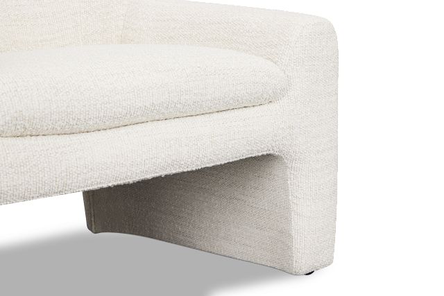 Carter White Fabric Accent Chair