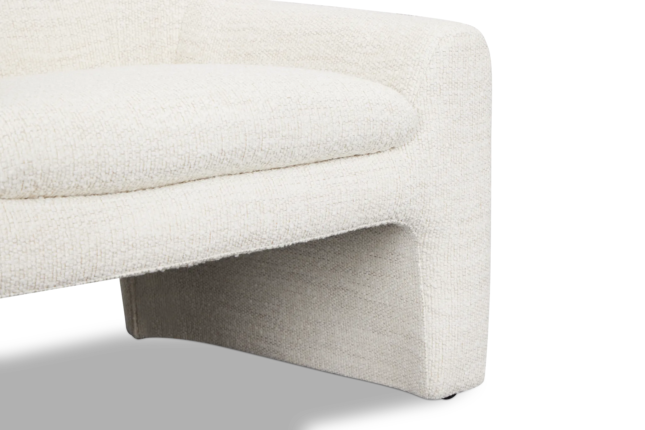 Carter White Fabric Accent Chair