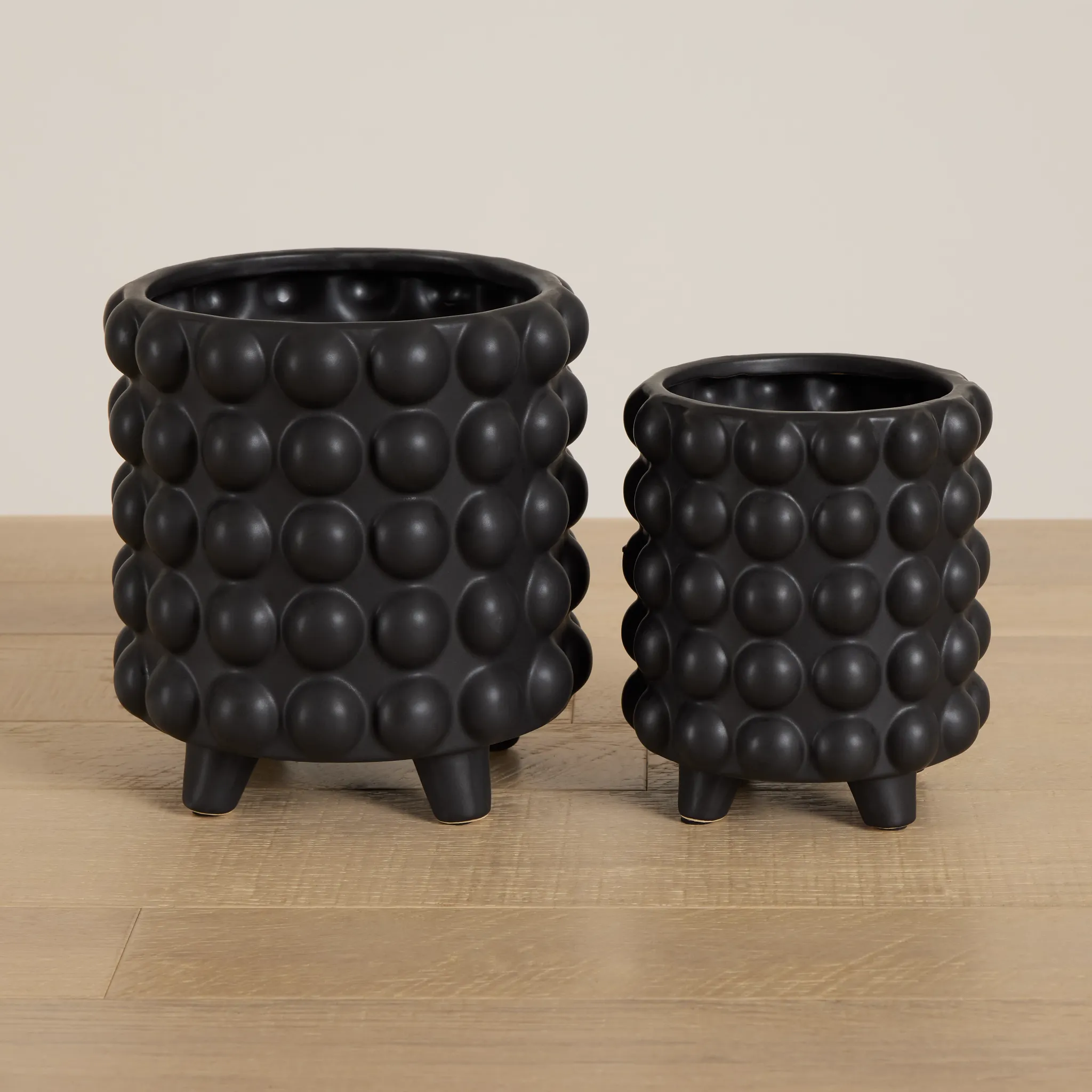 Cappi Black Set Of 2 Planter