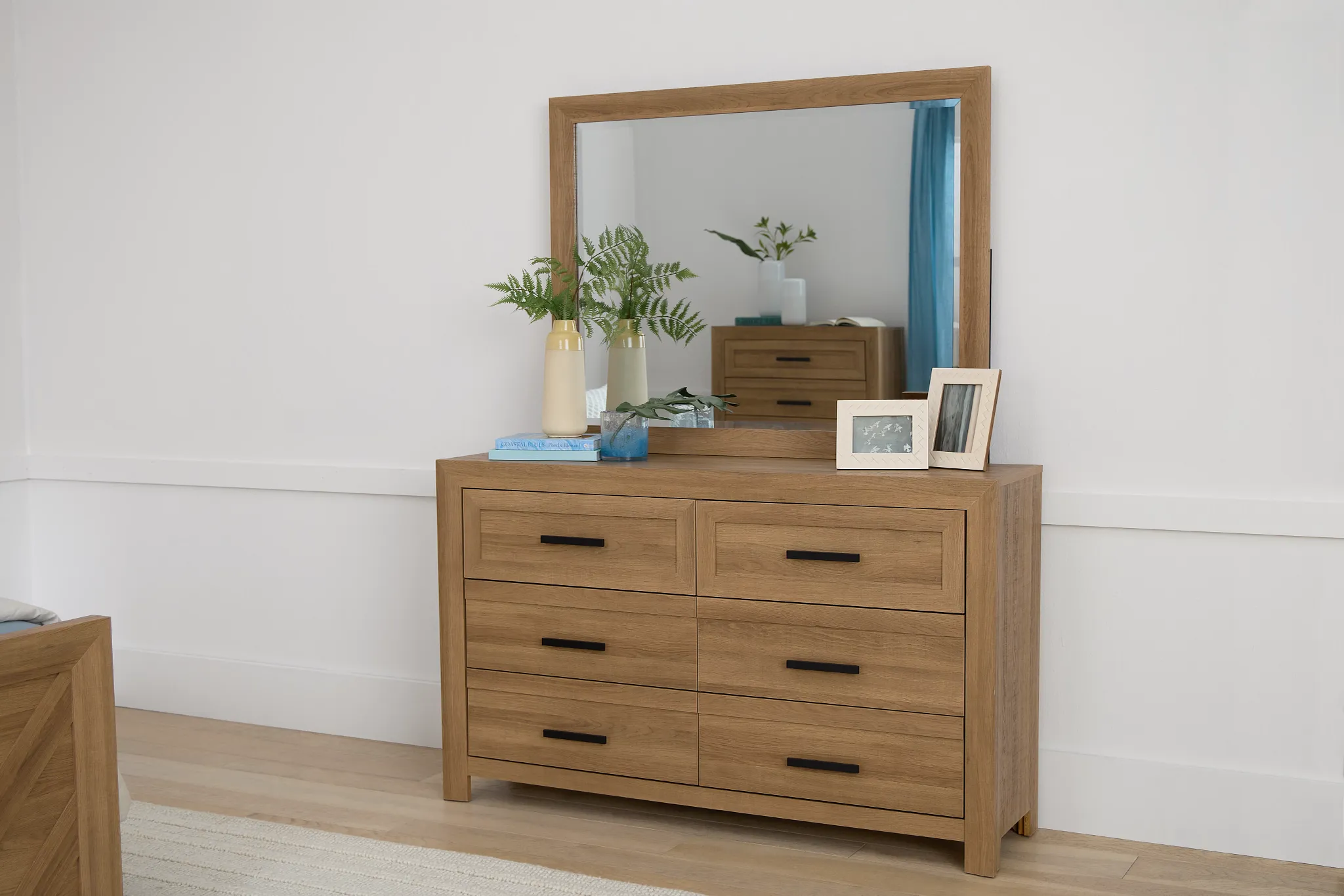 Delray Light Tone Dresser & Mirror