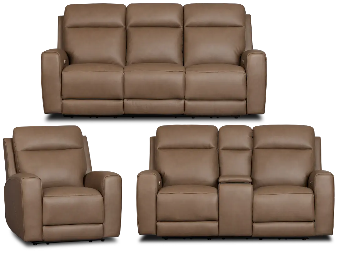 Belmont Dark Brown Lthr/vinyl Power Reclining Living Room Belmont Dark Brown Lthr/vinyl Power Reclining Living Room