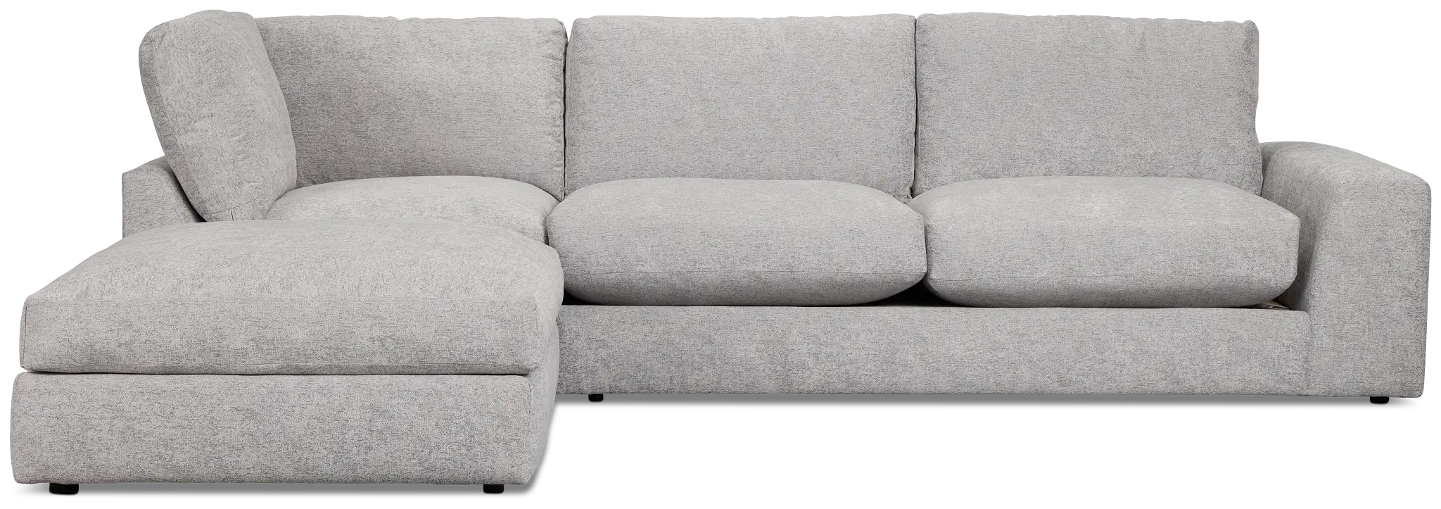 Calista Pewter Fabric Small Left Bumper Sectional Calista Pewter Fabric Small Left Bumper Sectional