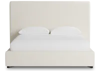 Grayton Gellar White 54" Upholstered Shelter Bed