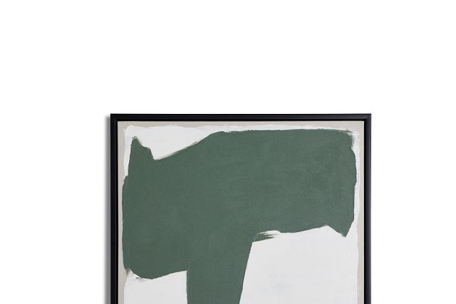 India Dark Green Framed Canvas Wall Art