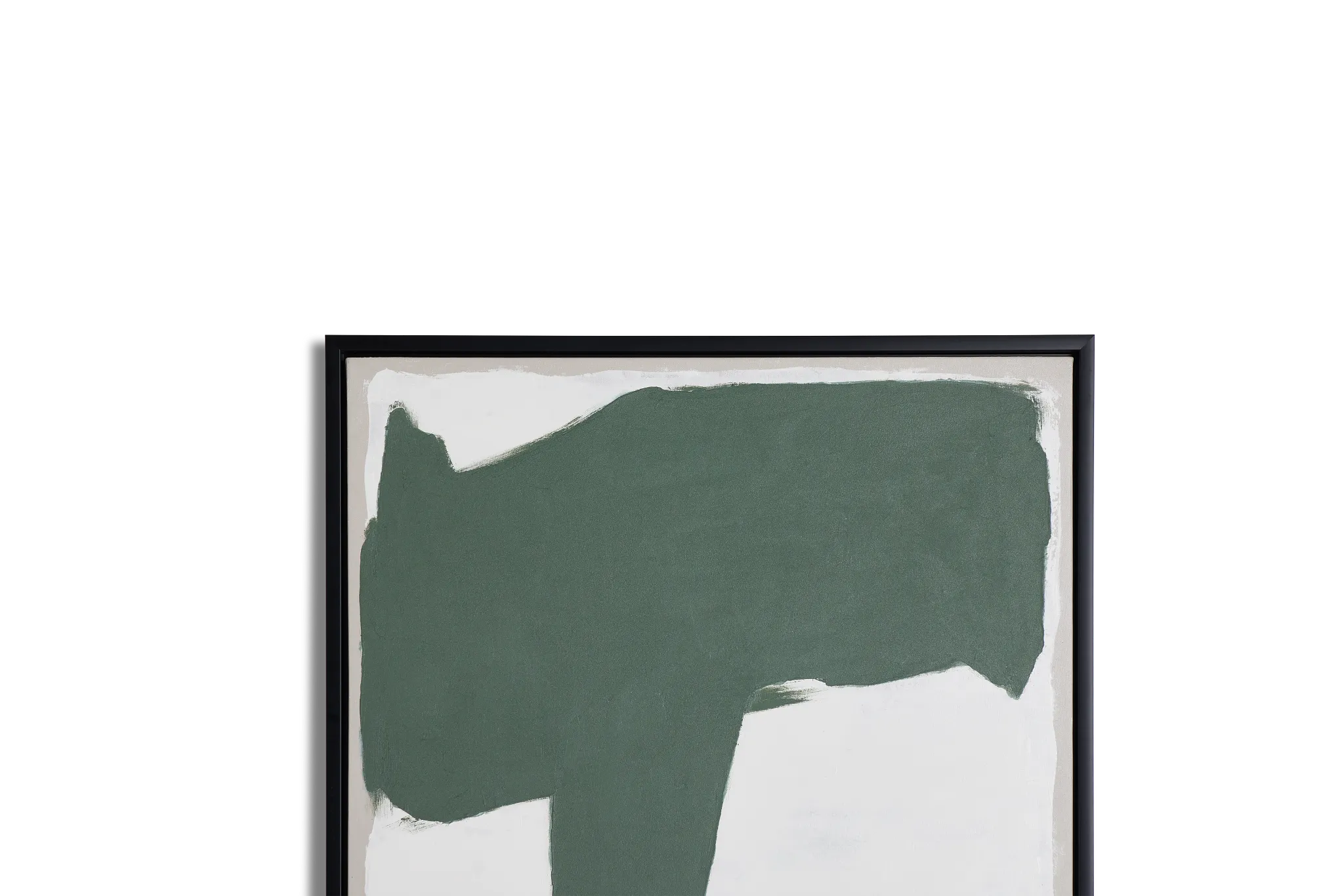 India Dark Green Framed Canvas Wall Art