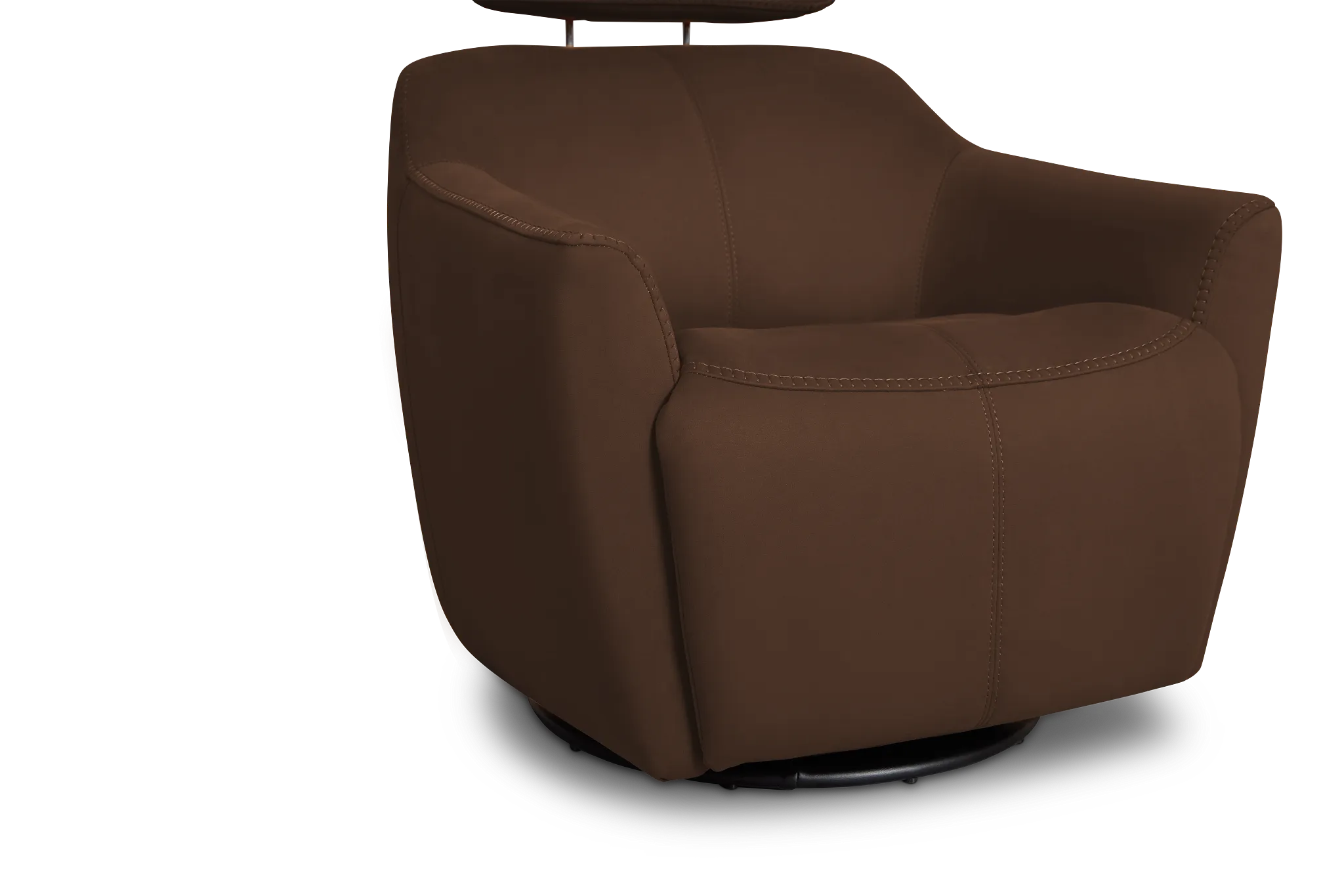 Aria Dark Brown Micro Power Swivel Recliner