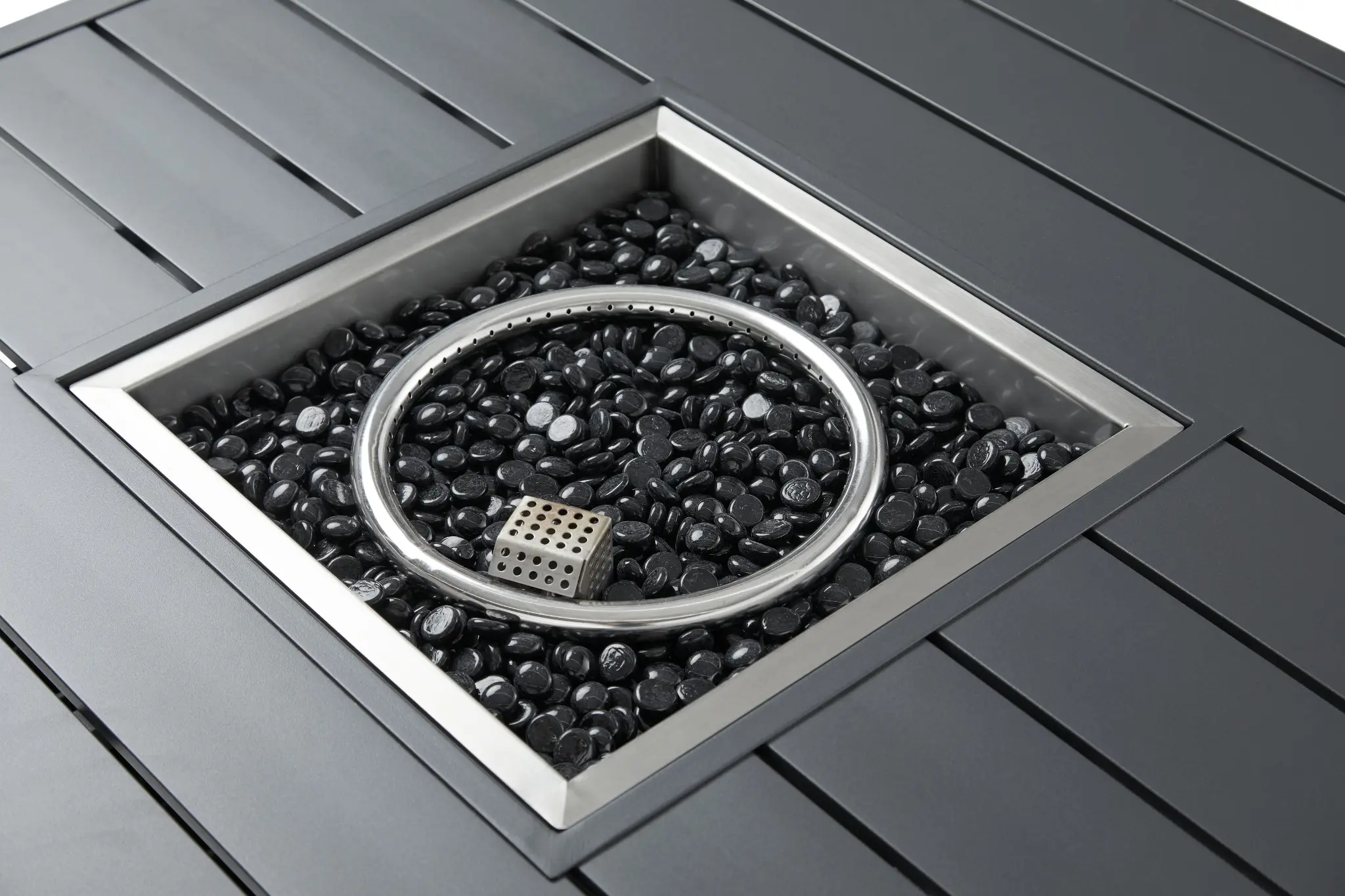 Linear Dark Gray Square Fire Pit Linear Dark Gray Square Fire Pit