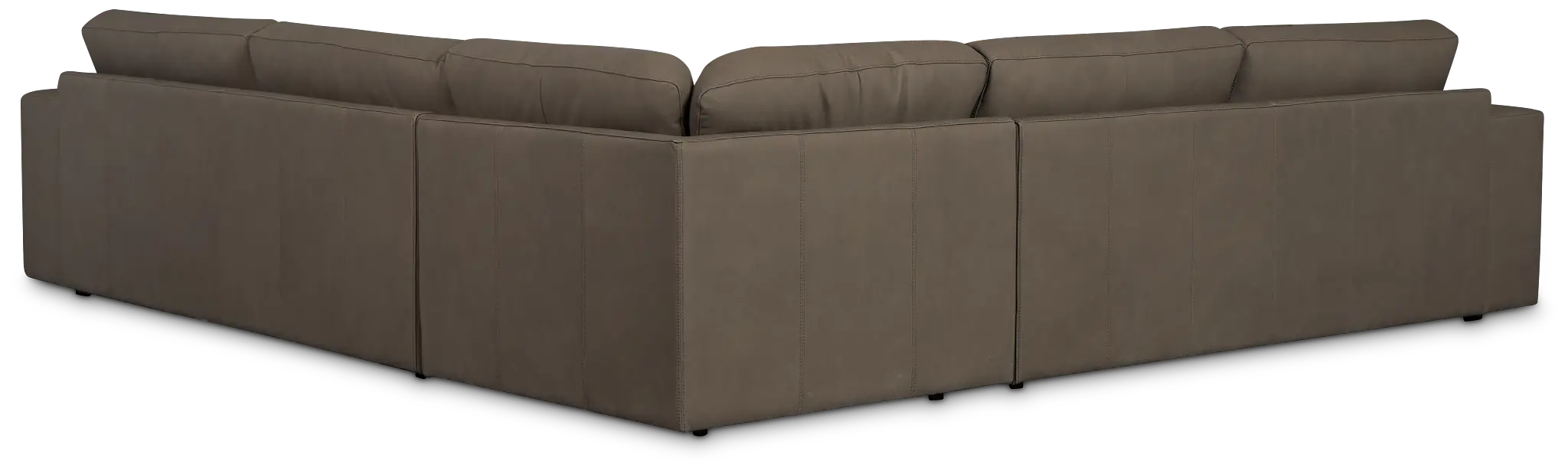 Kellan Dark Gray Leather Small Two-arm Sectional Kellan Dark Gray Leather Small Two-arm Sectional