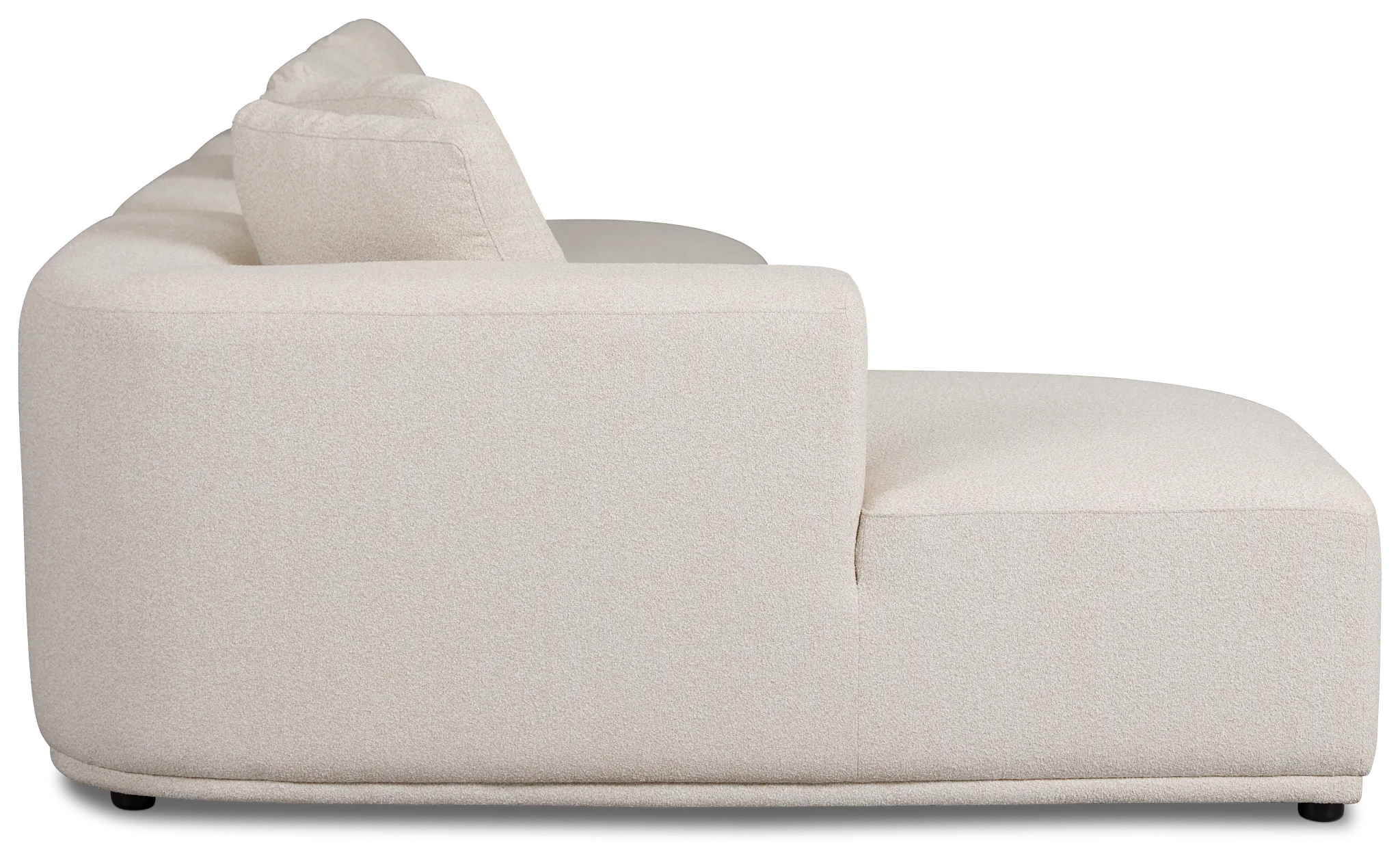 Catalina Beige Fabric Small Left Chaise Sectional