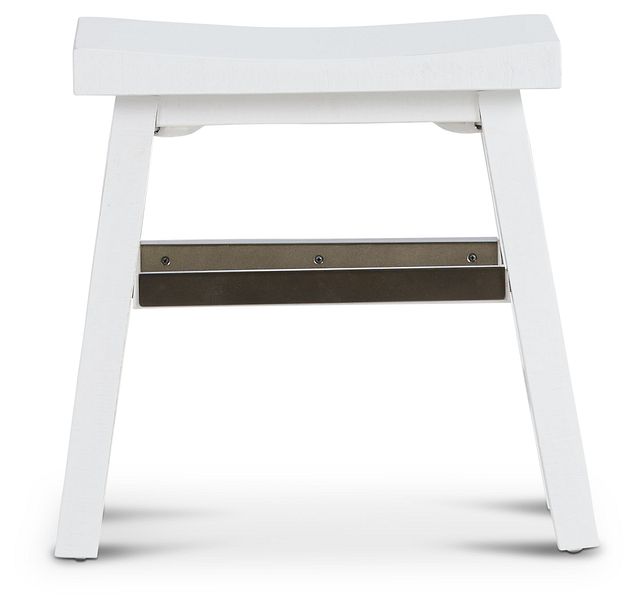 Heron Cove White Curved Stool