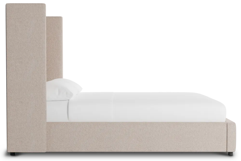 Captiva Elite Light Taupe 60" Upholstered Shelter Bed