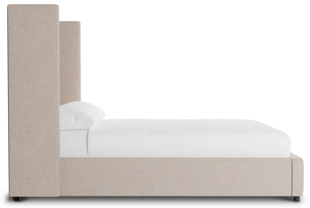 Captiva Elite Light Taupe 60" Upholstered Shelter Bed Captiva Elite Light Taupe 60" Upholstered Shelter Bed