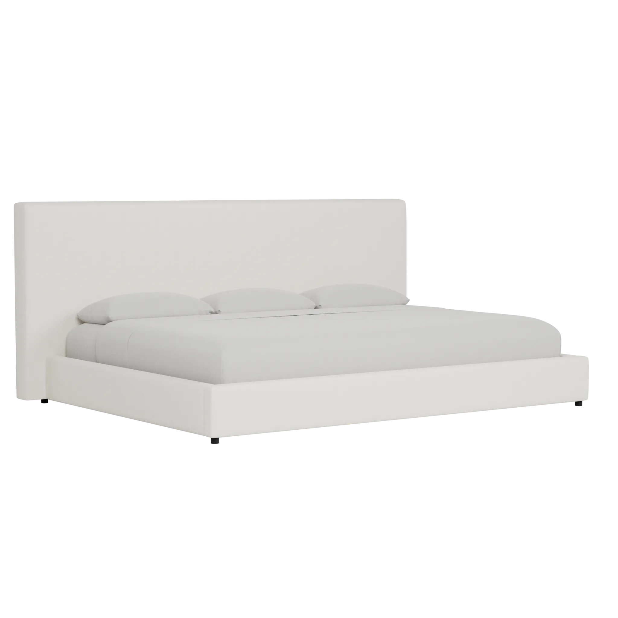 Grayton Gellar White 54" Upholstered Platform Bed