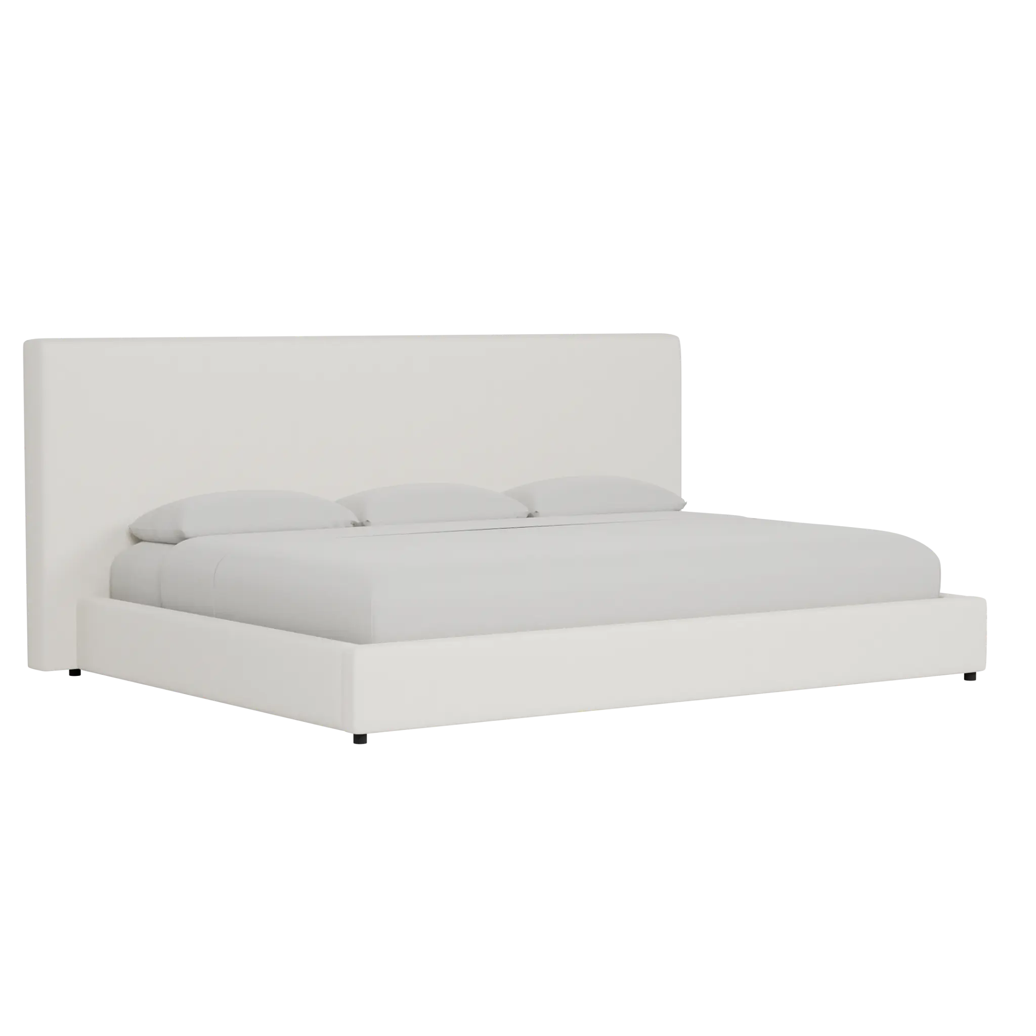 Grayton Gellar White 54" Upholstered Platform Bed Grayton Gellar White 54" Upholstered Platform Bed