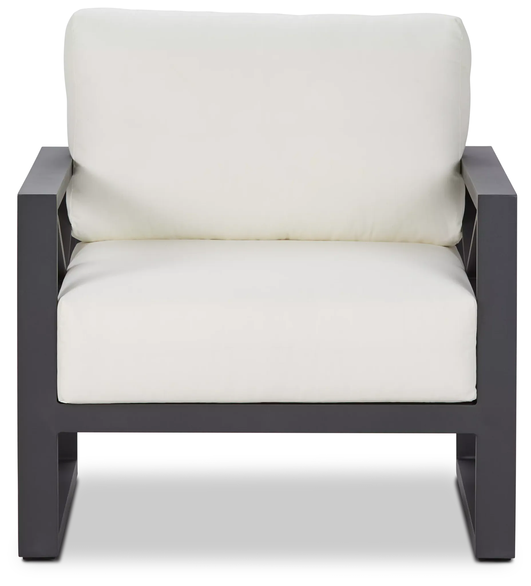 Linear Dark Gray White Aluminum Chair