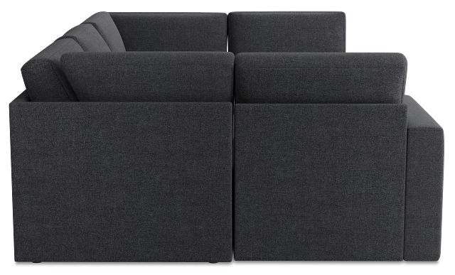 Citymod Dark Gray Fabric 6-piece Pit Sectional