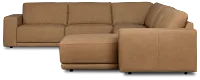 Kellan Light Brown Leather Medium Right Chaise Sectional