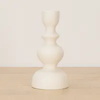 Ula White Candle Holder