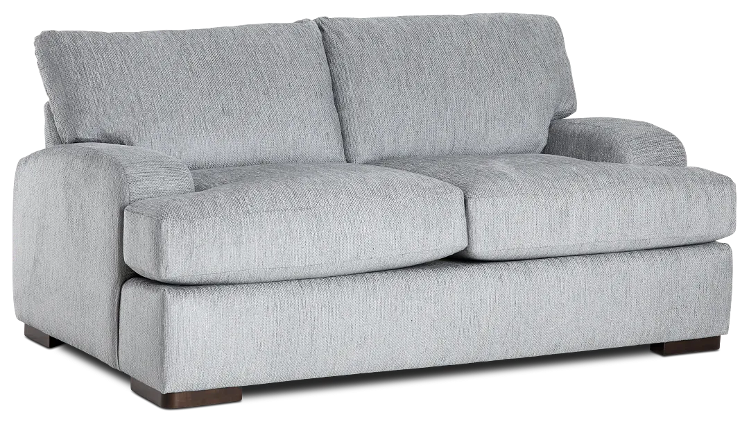 Alpha Light Gray Fabric Loveseat