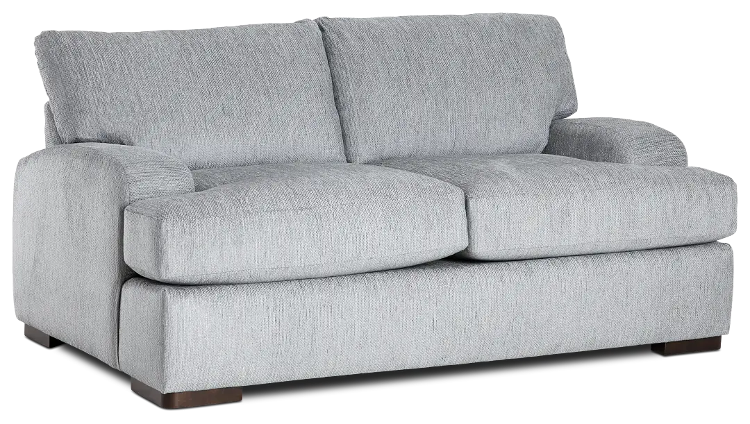 Alpha Light Gray Fabric Loveseat Alpha Light Gray Fabric Loveseat