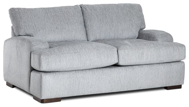 Alpha Light Gray Fabric Loveseat