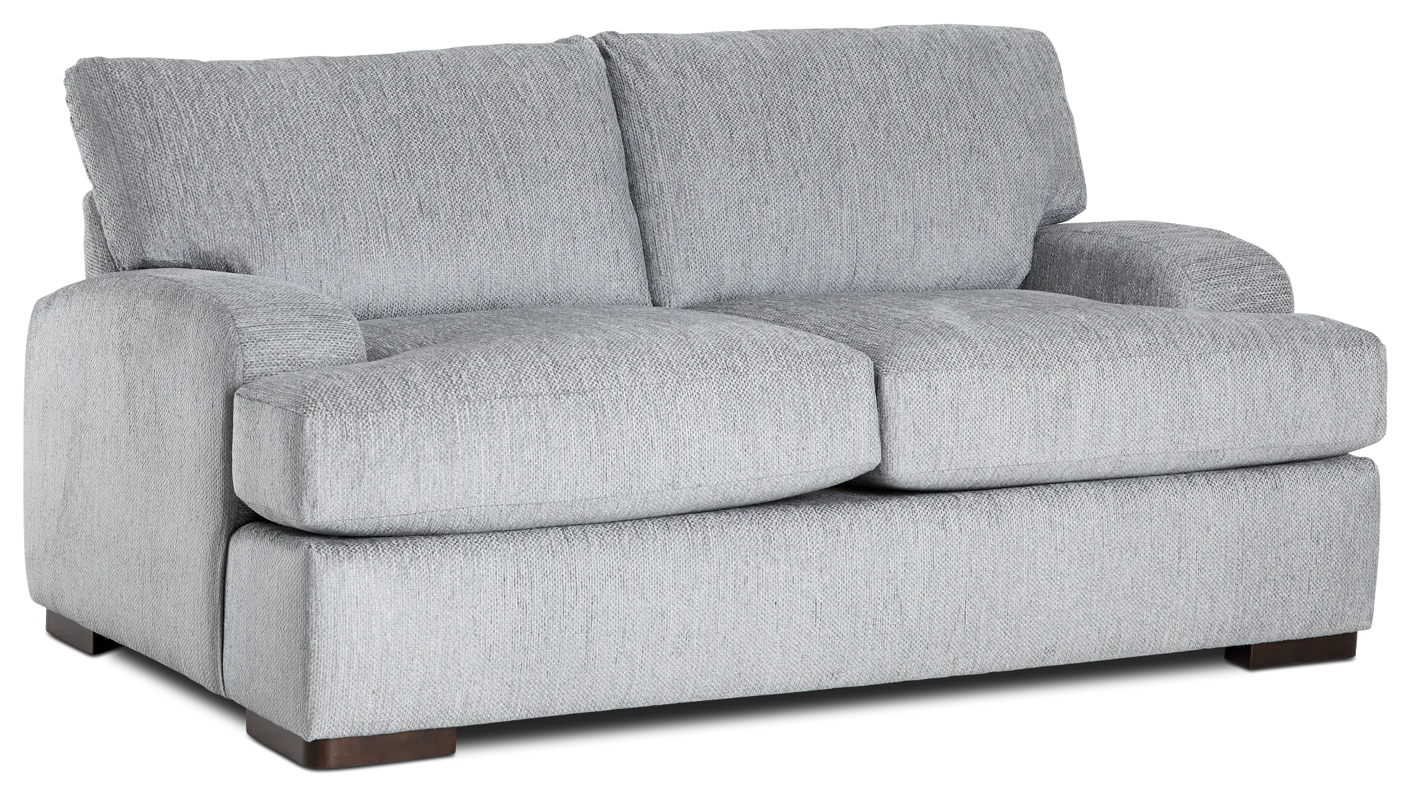 Alpha Light Gray Fabric Loveseat