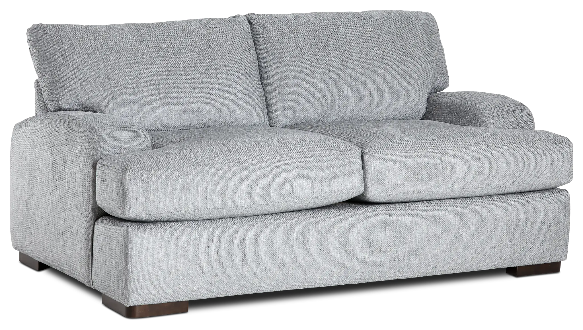 Alpha Light Gray Fabric Loveseat Alpha Light Gray Fabric Loveseat