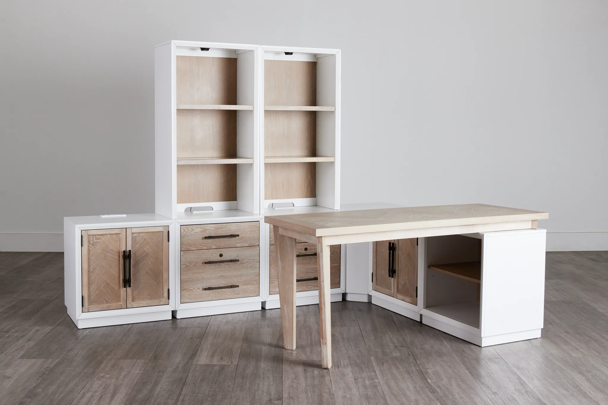 Boca Grande Light Tone Large L Wall Desk