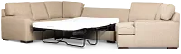 Sinclair Brown Fabric Right Cuddler Memory Foam Sleeper Sectional
