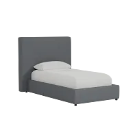 Grayton Delray Dark Gray 54" Upholstered Platform Bed