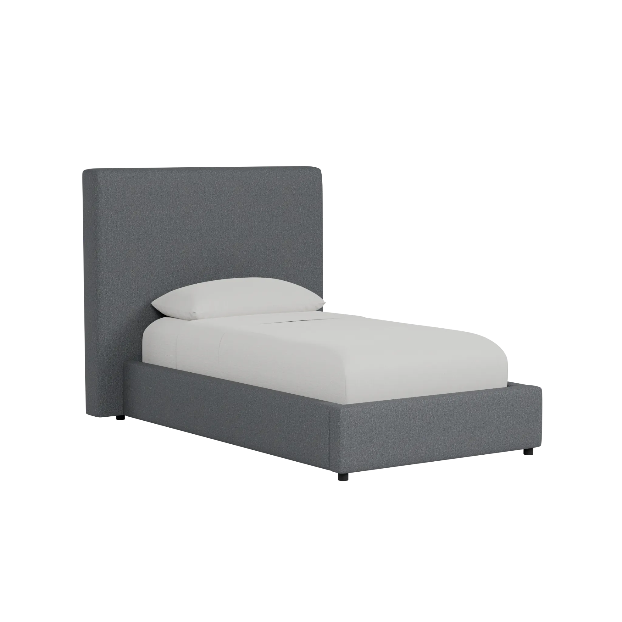 Grayton Delray Dark Gray 54" Upholstered Platform Bed