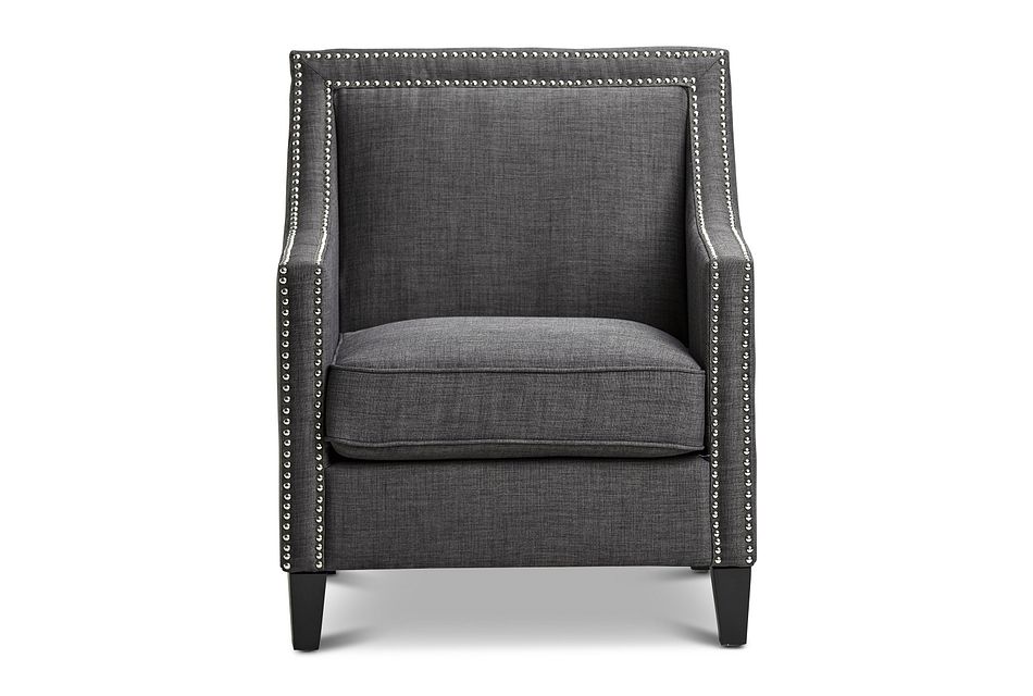 Erica Dark Gray Fabric Accent Chair, (3)