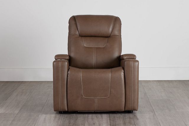 Vantage Dark Taupe Micro Power Recliner