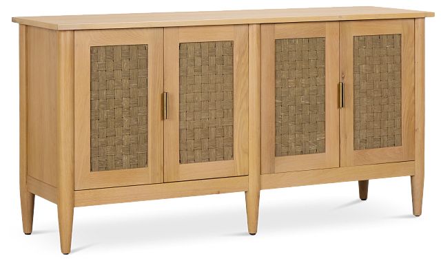 Caras Light Tone Woven Credenza